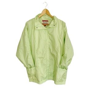 Vintage Green Windbreaker Jacket